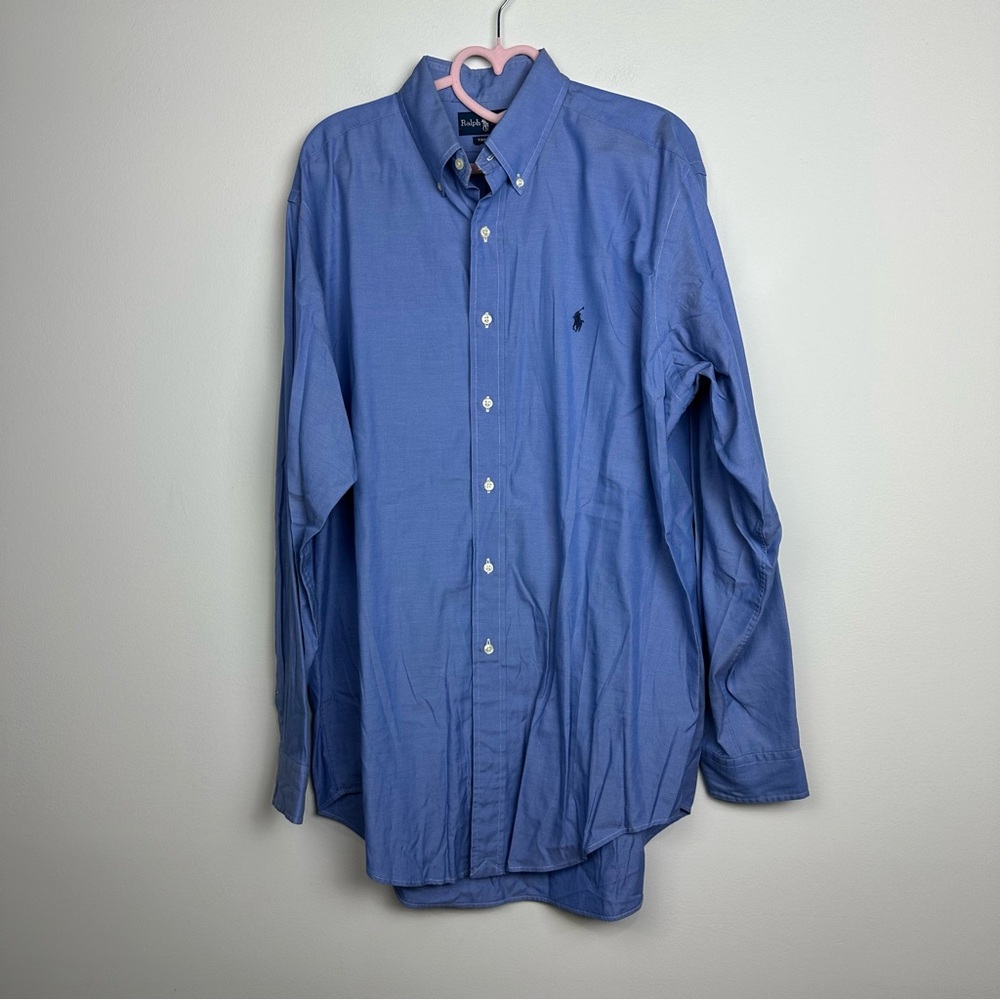 Ralph Lauren Men's Casual Blue Long Sleeve Button Down Shirt